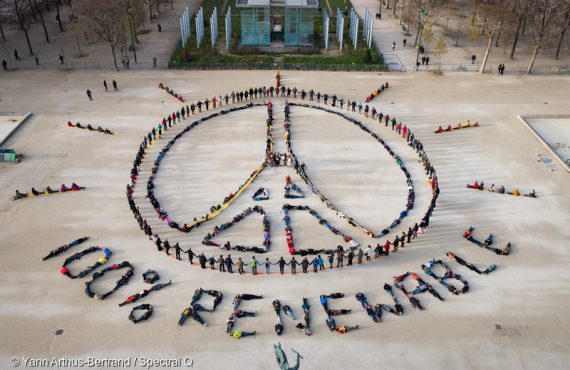 Eiffel Tower Human Aerial Art