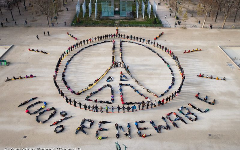 Eiffel Tower Human Aerial Art