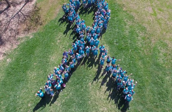 Our Voice Teal Ribbon Banner